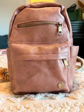 NWOT Modern + Chic Dusty Rose Backpack Purse Convertible Crossbody Backpack